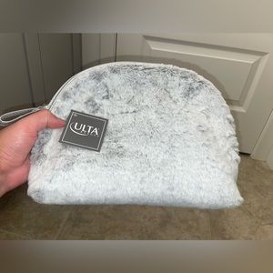NWT soft fuzzy cosmetic Ulta purse bag